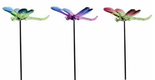 Acrylic Crystal Dragonfly Stake