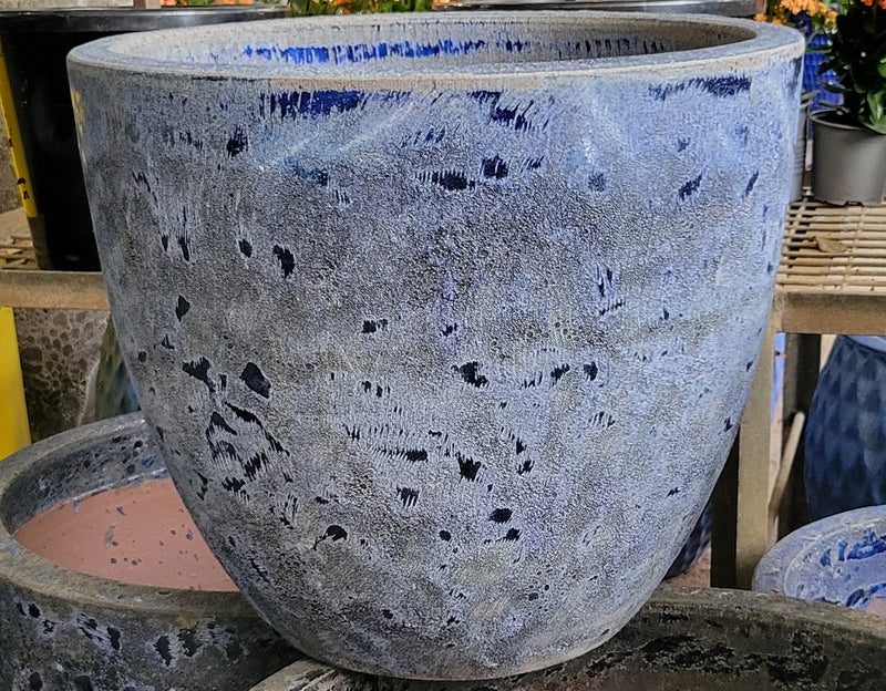 Crusted Pot Blue