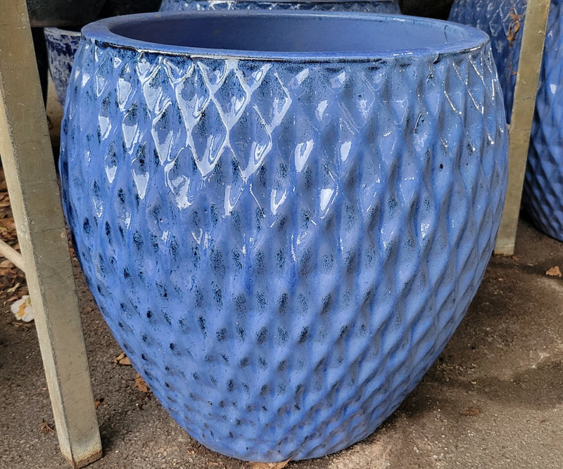 Diamonds Pot Blue