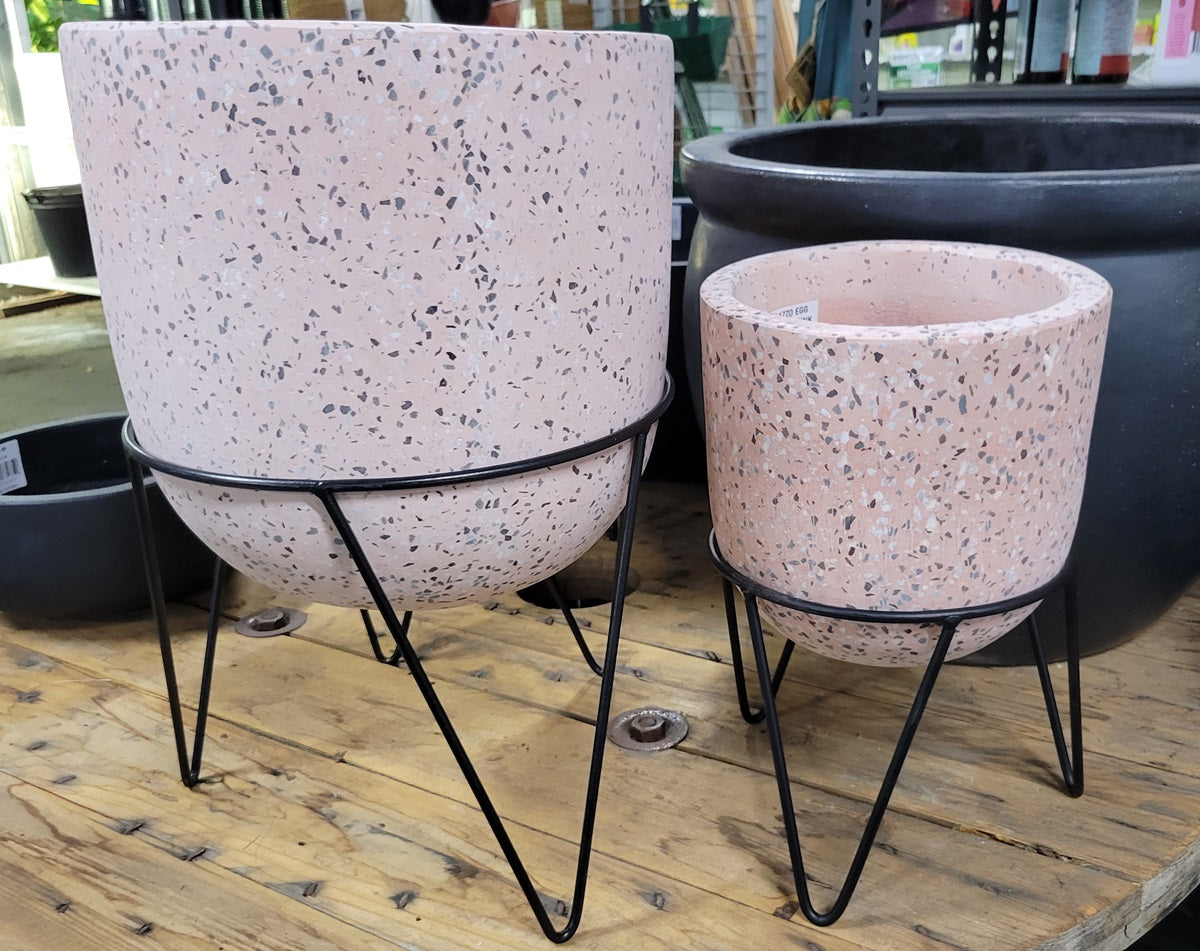 Bombora - Terrazzo Egg with Stand - Pink