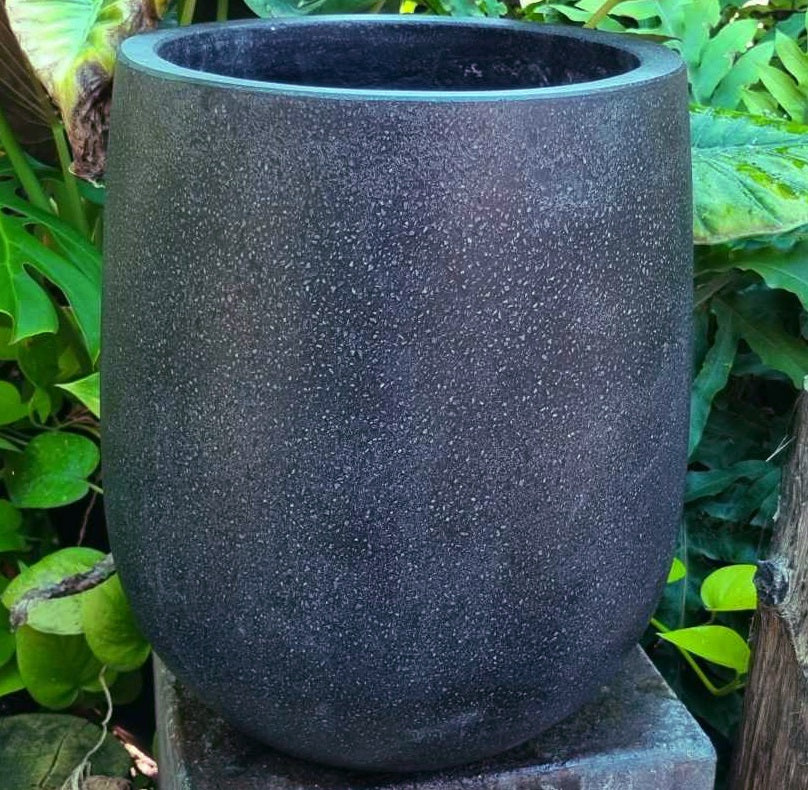 Cigar Pot Black Terrazzo