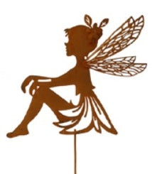 Rusty Sitting Fairy Stake