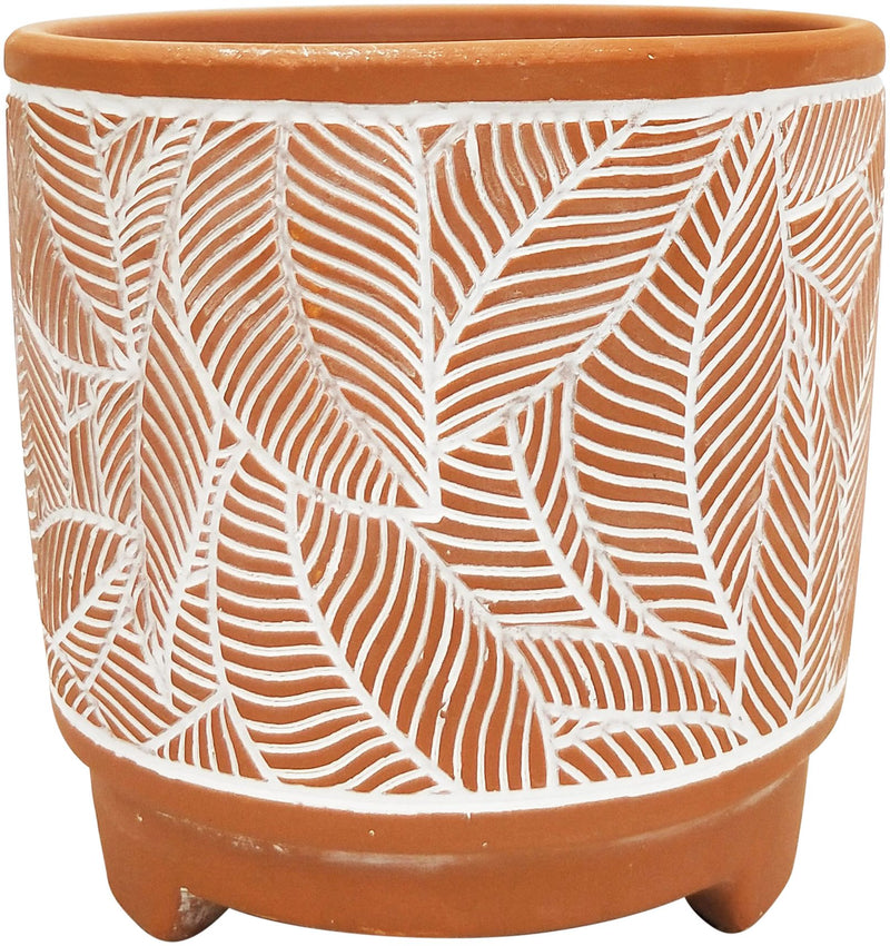 Corby Leaf Planter Terracotta