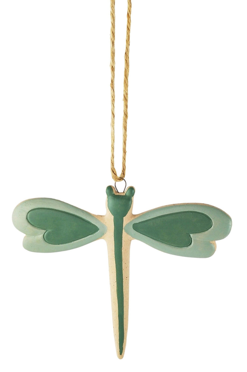 Dragonfly Garden Charm Hanging Sage