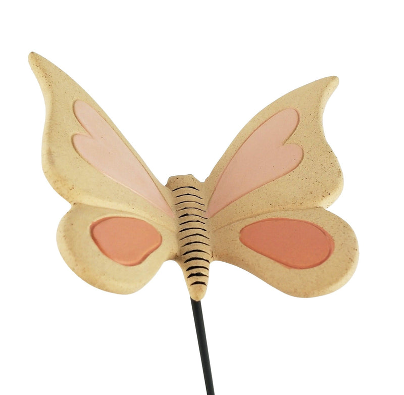 Butterfly Garden Charm On Stick Pink