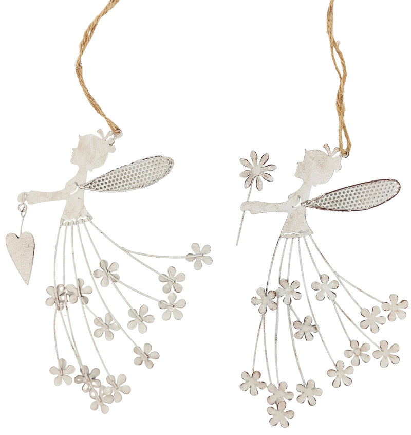 Fleur Fairy Hanging Decoration Antique White