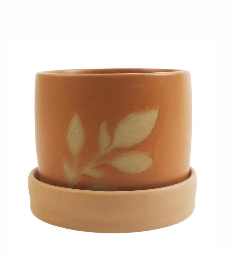 Shae Foliage Dish Bowl Pink Mustard