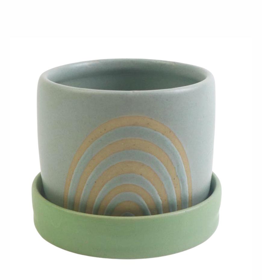 Shae Rainbow Dish Bowl Green Blue