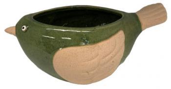 Stoneware Bird Pot