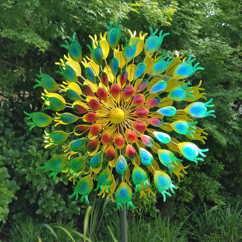3D Azalea Flowers Wind Spinner
