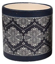 Aubrey Ceramic Pot Navy White