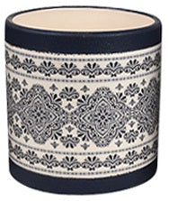 Aubrey Ceramic Pot Navy White