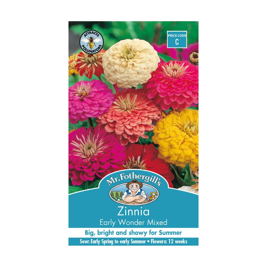 Seeds C Zinnia Early Wonder Mixed