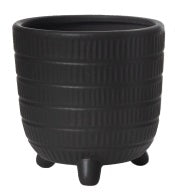 Kora Footed Pot Black