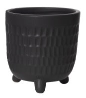 Kora Footed Pot Black