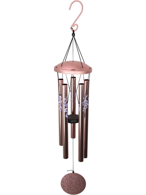 Wind Chime Flower Print Rose Gold Tuned