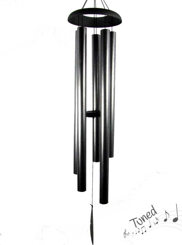 Wind Chime 5-Tubes Silver Harmonious Tuned