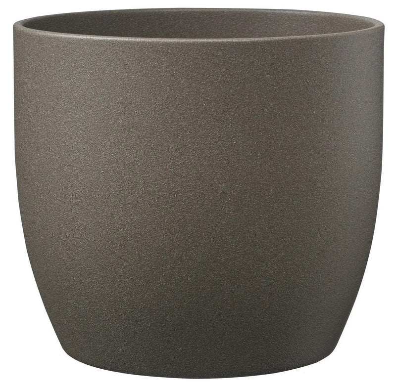 Basel Cover Pot Grey Brown